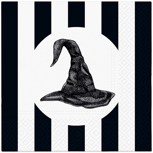 20 Servietten Striped Hat - Hexenhut auf Streifen 33x33cm