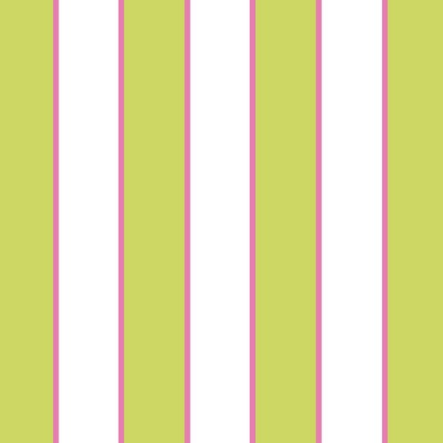 20 Servietten Cabana lines - Streifen grün-weiß-pink 33x33cm