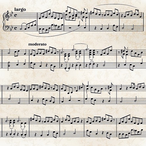 20 Servietten Sheet Music - Noten spielen 33x33cm