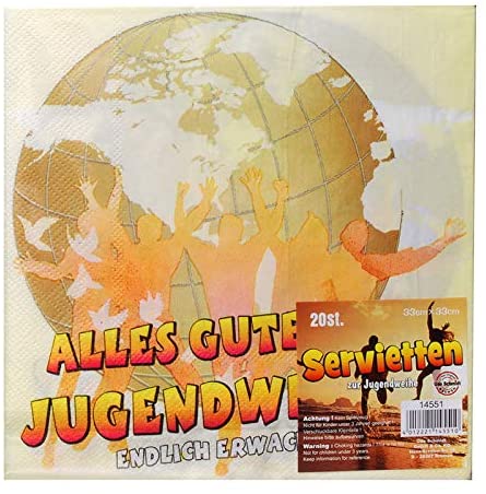 20 Servietten Jugendweihe 2-lagig, 33x33cm