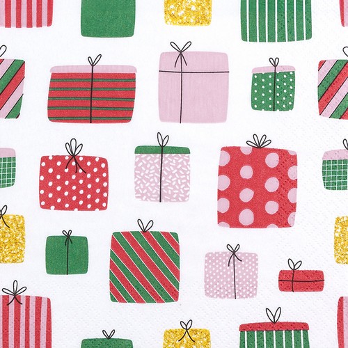 20 Servietten Gifts upon Gifts - Geschenke über Geschenke 33x33cm