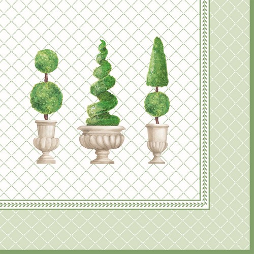 20 Servietten Topiary - Beschnittene Bäume im Topf 33x33cm