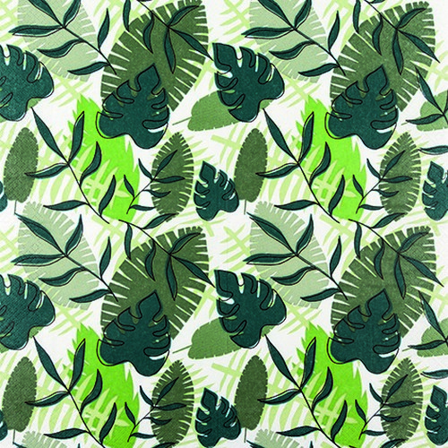 20 Servietten Tropical Leaves - Tropische Blätter überall 33x33cm