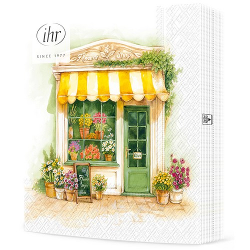 20 Servietten Flower Shop - Blumenladen im Sommer 33x33cm