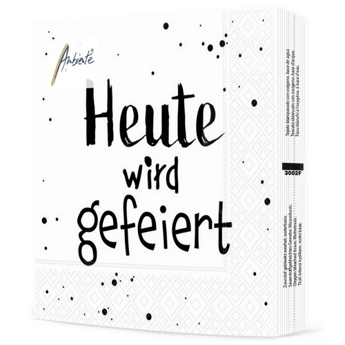 20 Servietten Heute wird gefeiert 33x33cm