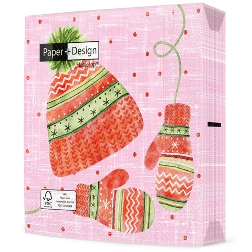 20 Servietten Arctic warmth - Warme Bekleidung 33x33cm