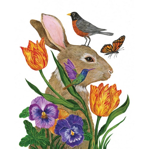 20 Servietten Bunny Buddies - Hase mit Freunde aus der Natur 33x33cm