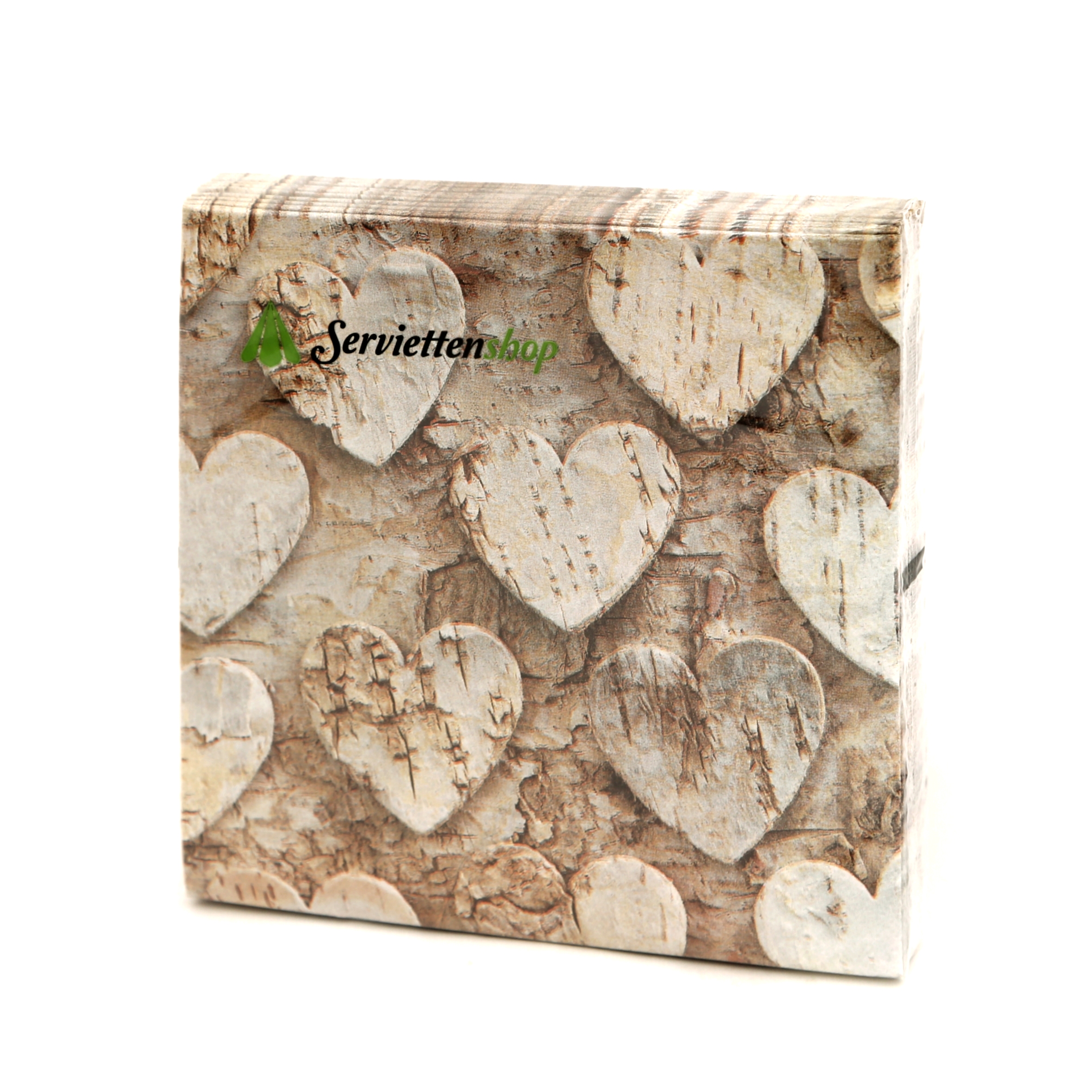 Servietten Birke Herz 33x33cm