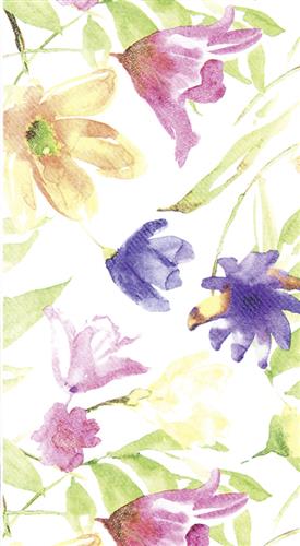 Mitteldecke Lucy - Gemalte Blumen 80x80cm