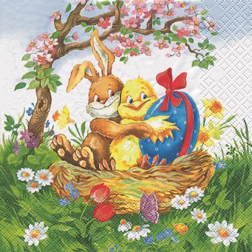 20 Servietten Easter Friends - Osterfreunde 33x33cm