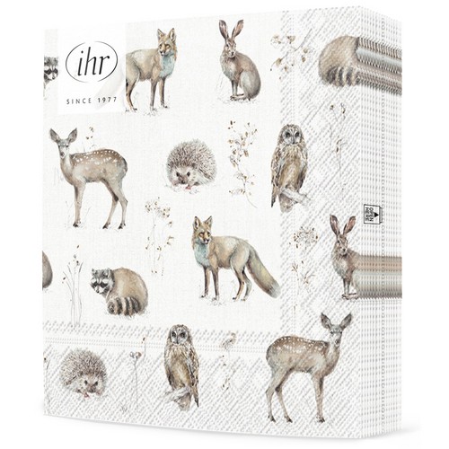20 Servietten Woodland Life - Naturnahe Waldtiere 33x33cm