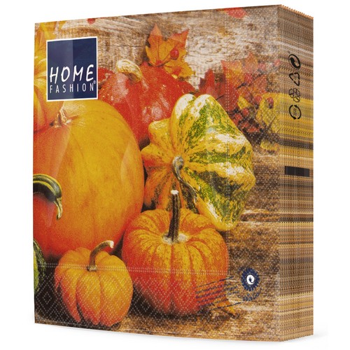20 Servietten Pumpkins - Rustikale Kürbisse 33x33cm