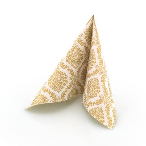 20 Servietten Elegant gold - Muster gold 33x33cm