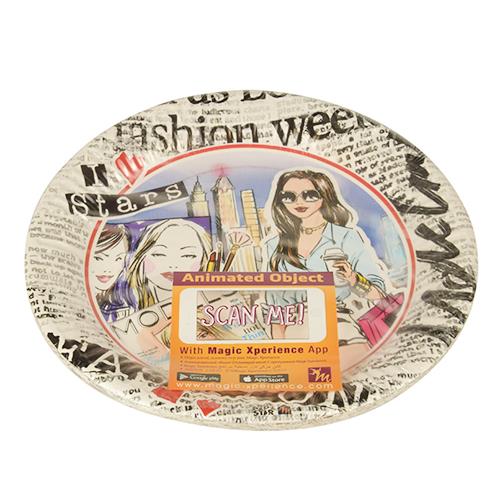 10 Pappteller rund Magic Experience Fashion Girl - Modetrend Ø23cm