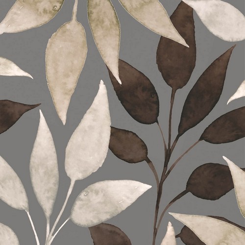 20 Servietten Scandic Leaves brown - Rustikale Blätter auf braun  33x33cm