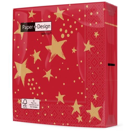 20 Servietten Shooting stars - Sternenflut 33x33cm