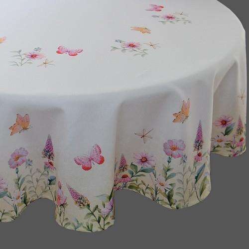 Mitteldecke rund Polyester Frühlings- & Sommerblumen Ø150cm