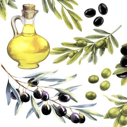 20 Servietten Olives 33x33cm