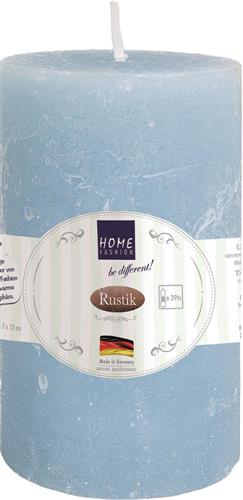 Kerze Stumpen Rustik light blue - hellblau Ø 6cm, Höhe 10cm