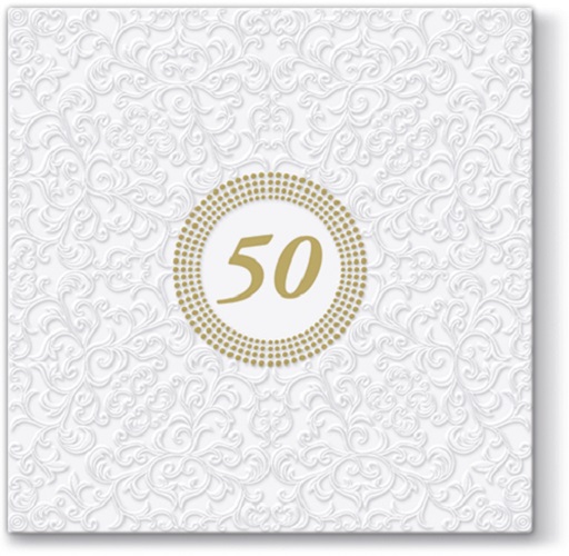 RP 20 Servietten Inspiration Icon 50 - Symbol 50 gold 33x33cm