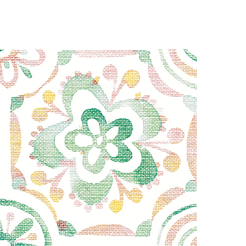 20 kleine Cocktailservietten Tile - Florale Gemoetrie 25x25cm