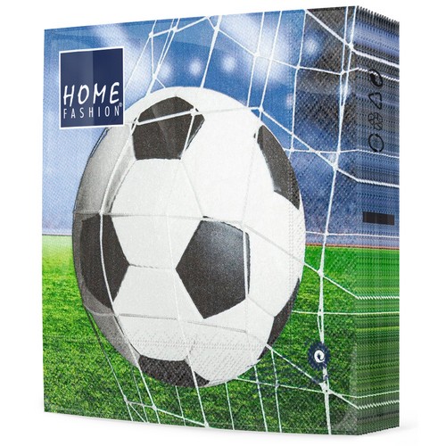 20 Servietten Soccer - Fussball im Netz 33x33cm