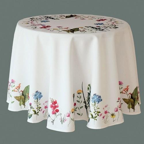 Mitteldecke rund Polyester Sommerblumen Ø150cm