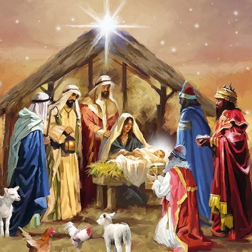 20 Servietten Nativity Collage - Christi Geburt 33x33cm