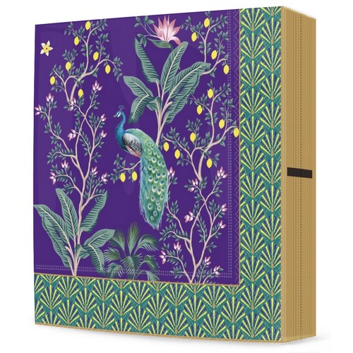 20 Servietten Imperial Peacock - Pfau an Zitronenbaum 33x33cm
