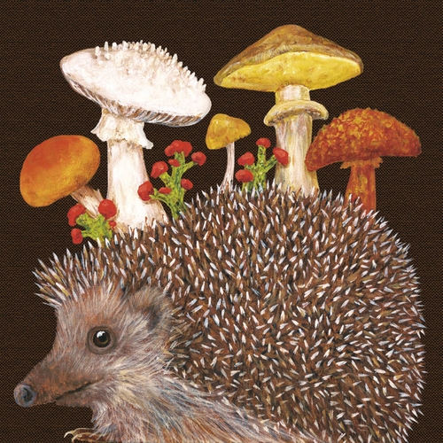 20 Servietten Harold the Hedgehog - Künstlerischer Igel 33x33cm