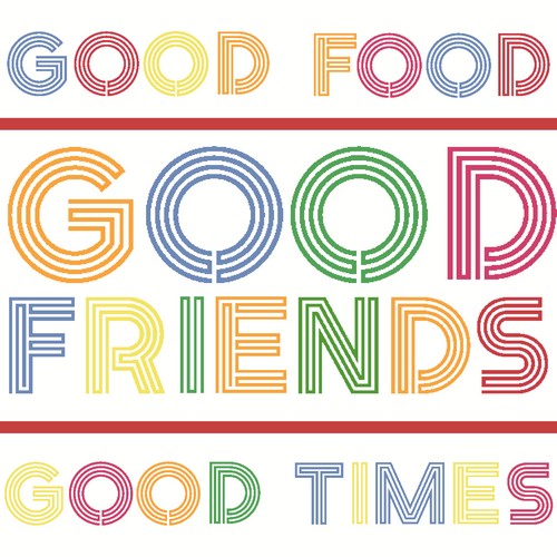 20 Servietten Food and Friends - Gutes Essen, gute Freunde 33x33cm