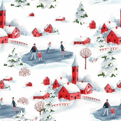 20 Servietten Winter Wonderland - Stadtleben im Winter 33x33cm