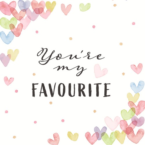 20 Servietten Hearts Favourite - Liebling um Herzen 33x33cm