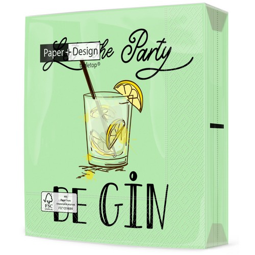 20 Servietten Party Gin - Party mit Gin 33x33cm