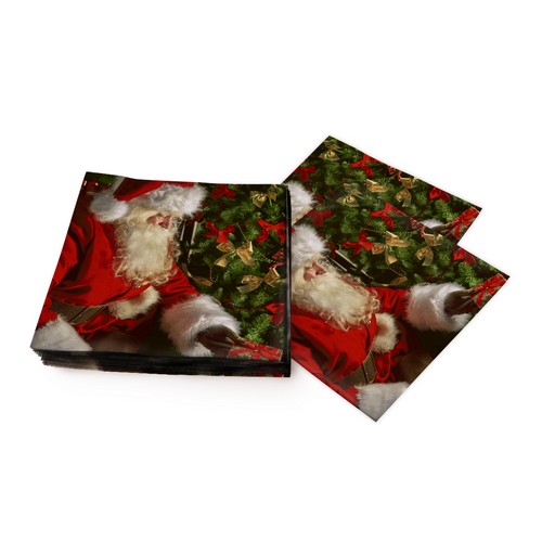 20 Servietten Bringing Gifts - Weihnachtsmann überliefert Geschenke 33x33cm