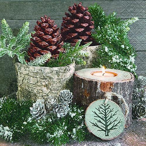 20 Servietten Natural Composition 33x33cm