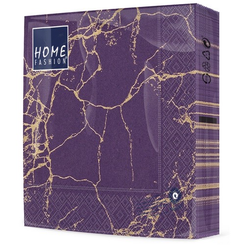 20 Servietten Royal Marble aubergine - Marmor mit Struktur aubergine 33x33cm