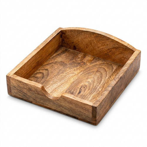 Serviettenhalter Wooden rustic - Holz rustikal für 33cm Lunchservietten aus Holz, 19x6cm