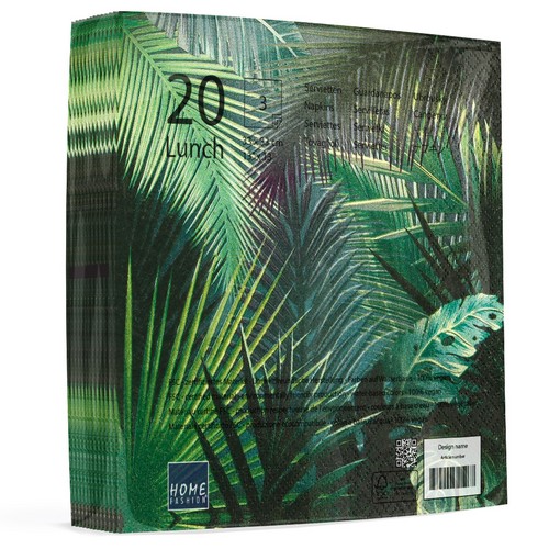 20 Servietten Rain Forest - Blätter aus dem Regenwald 33x33cm