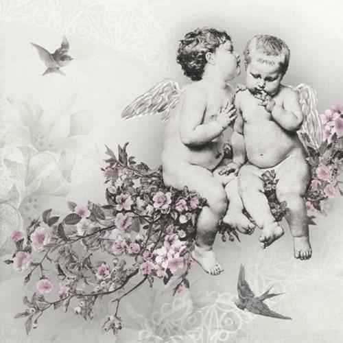 20 Servietten Angelic Chic - Engelsszene Vintage 33x33cm