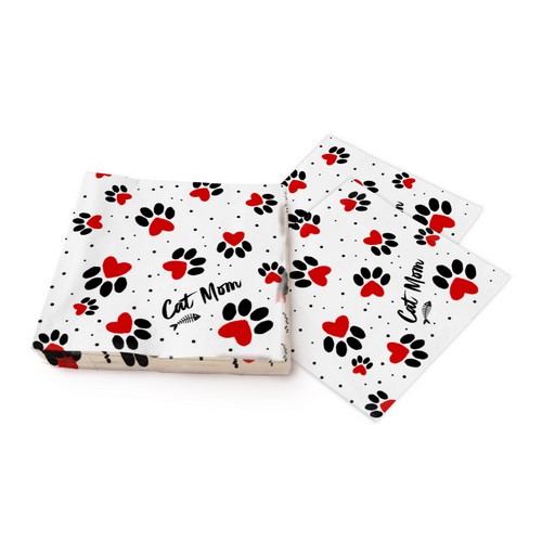 20 Servietten Cat Mum - Katzen-Mama 33x33cm