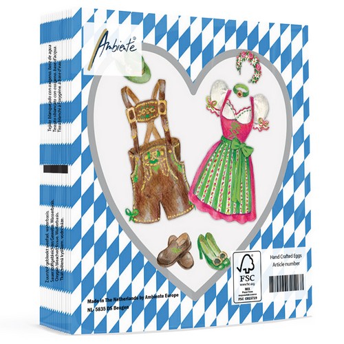 20 Servietten Bavarian Clothes - Bayrische Trachten 33x33cm