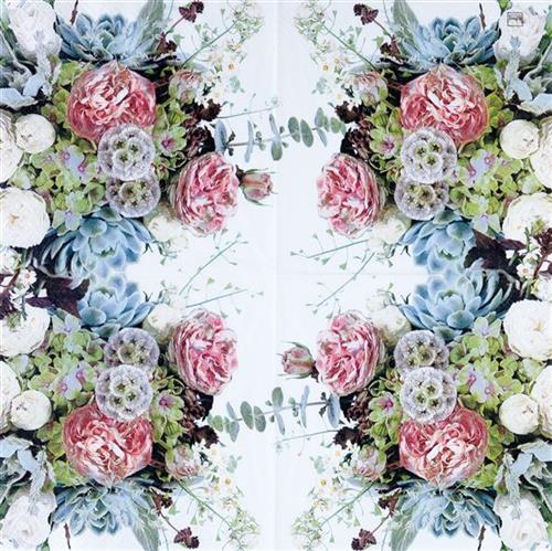 20 Servietten Flower Variety - Bunte Blumenvielfalt 33x33cm