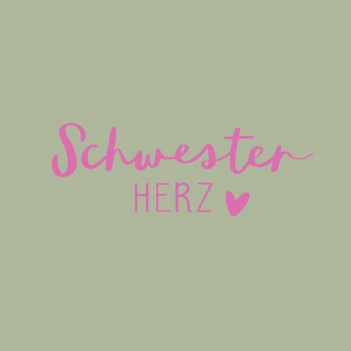 20 Servietten Schwester herz - Schwester, die Beste 33x33cm