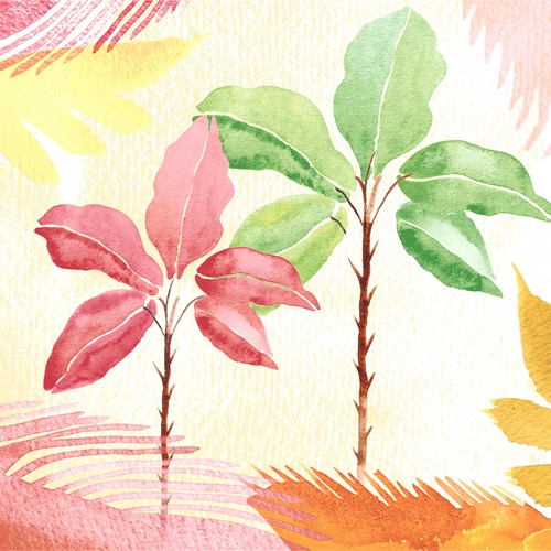 20 Servietten Nomad tropic - Bunte Tropenpflanzen 33x33cm
