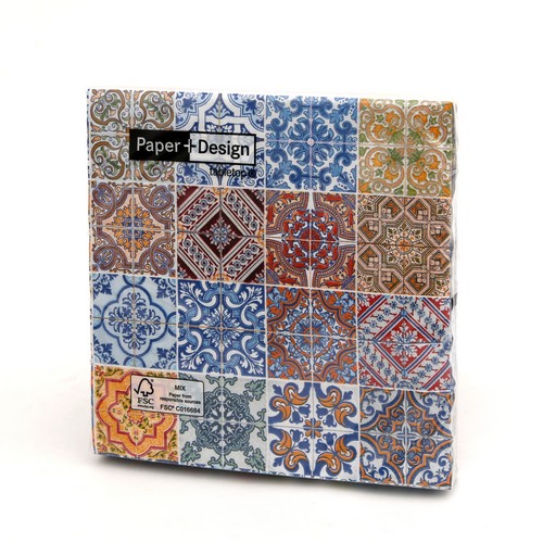 Motivservietten Tiles Papier Tissue