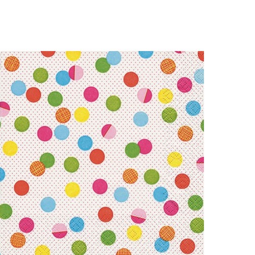 20 kleine Cocktailservietten Party Dots - Party-Punkte 25x25cm
