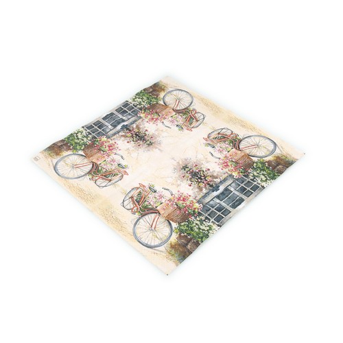 20 Servietten Flowerbike - Blumenfahrrad 33x33cm