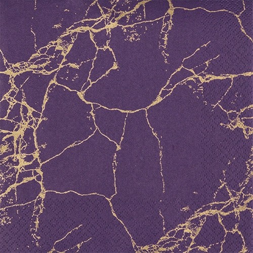 20 Servietten Royal Marble aubergine - Marmor mit Struktur aubergine 33x33cm