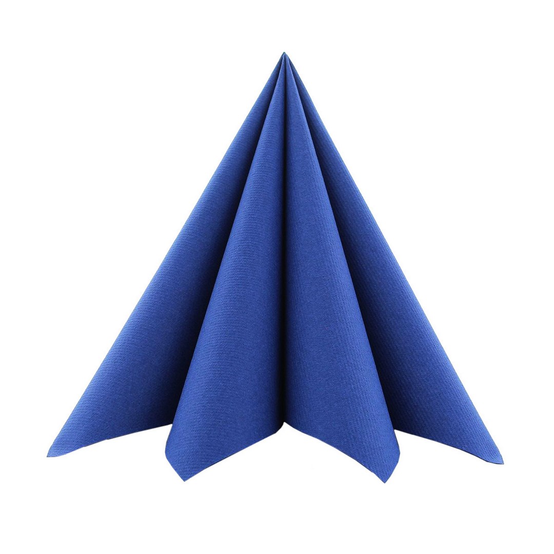 12 Servietten Linclass Airlaid Uni royalblau 40x40cm